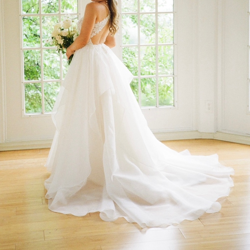 Christina Wu Exclusive Collection Dress Ivory